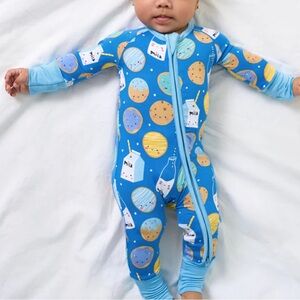 Little Sleepies Blue Cookies and Milk Zippy size 0-3months